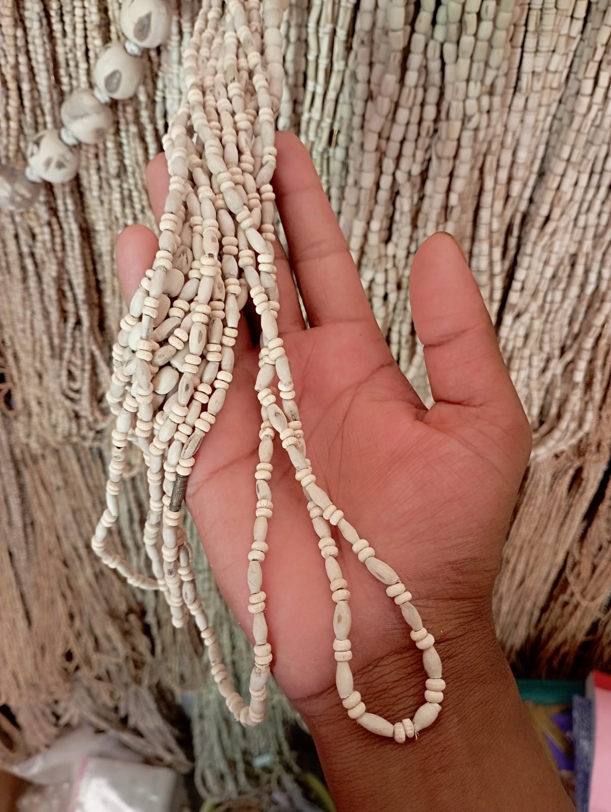 Mridanga and China Dana Design Tulsi Mala (34 Inch) - 2 Round