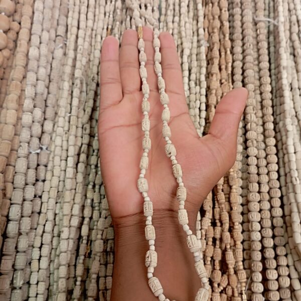 Radha Naam Chora + Gol Dana Design Tulsi Mala - 2 Round